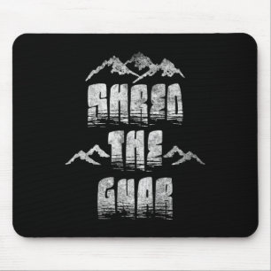 Shred The Gnar Extreme Snowboarding Mountain Mouse Pad