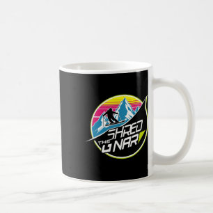 Shred The Gnar Skiing Freestyle Diamond Winter Spo Coffee Mug
