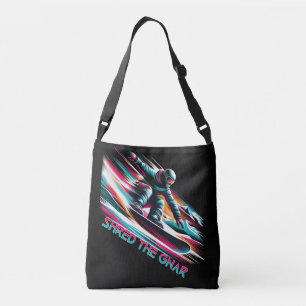 Shred the Gnar Snowboarding Crossbody Bag