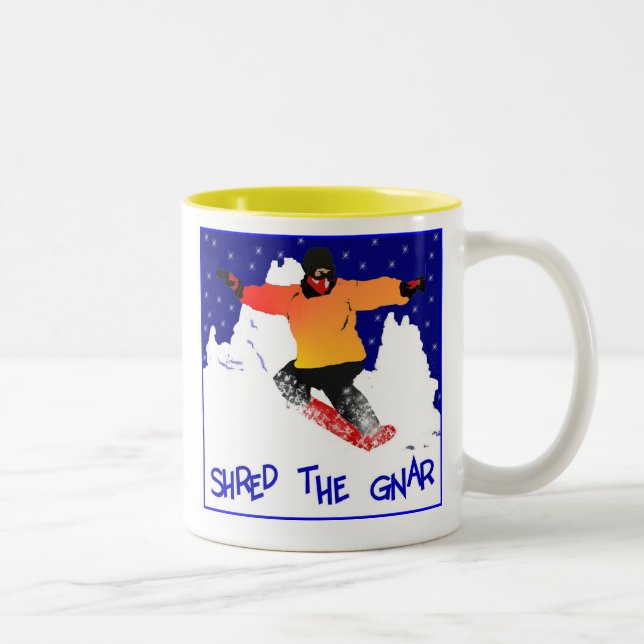 Shred the gnar Two-Tone coffee mug (Right)