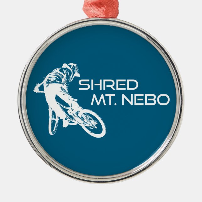Shred The Mt. Nebo Trail Bentonville Metal Ornament (Front)