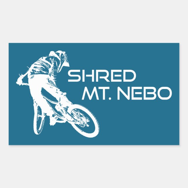 Shred The Mt. Nebo Trail Bentonville Rectangular Sticker (Front)