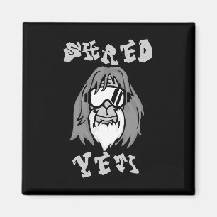 Shred Yeti - Fun Yeti Bigfoot Sasquatch Snowboardi Magnet