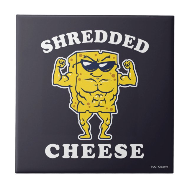 Shredded Cheese Ceramic Tile (Front)