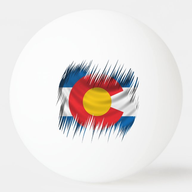 Shredded Colorado Ping Pong Ball (Front)