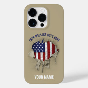 Shredded, Ripped and Torn American Flag Case-Mate iPhone 14 Pro Case
