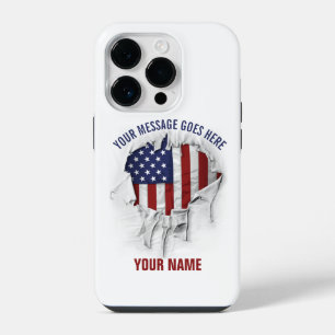 Shredded, Ripped and Torn American Flag Case-Mate iPhone 14 Pro Case
