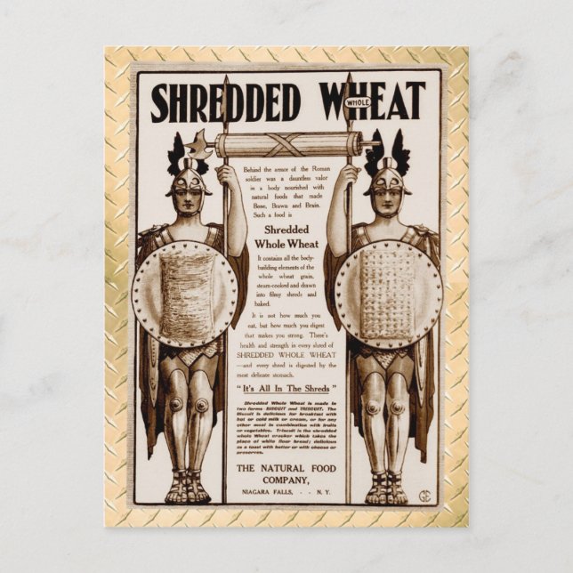 Shredded Whole Wheat - for Bone, Brawn and Brain Postcard (Front)