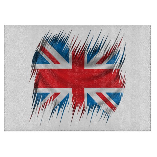 Shredders Union Jack Flag Cutting Board (Front)