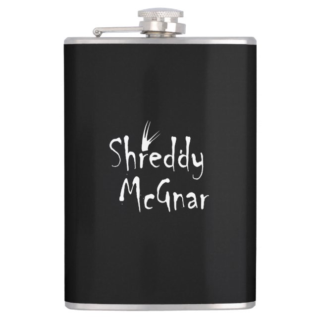 Shreddy McGnar Hip Flask (Front)