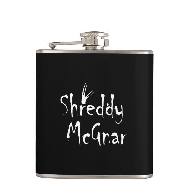 Shreddy McGnar Hip Flask (Front)
