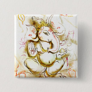 Shree Ganesh 15 Cm Square Badge