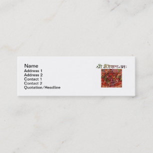 Shree Ganeshay Nama Skinny 3"x1" Business Card