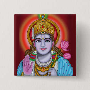 Shree Krishna Tote Bag 15 Cm Square Badge