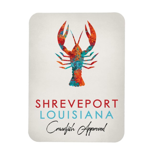 Shreveport Louisiana Crawfish Bright Magnet (Vertical)