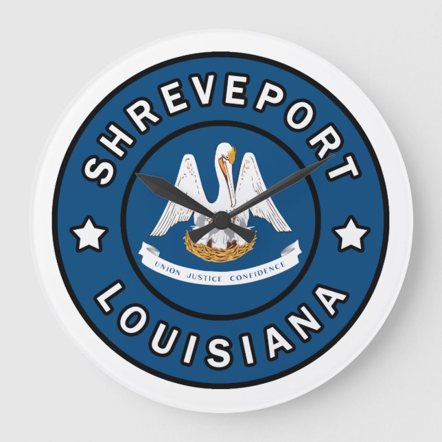 Shreveport Louisiana Large Clock (Front)