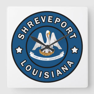Shreveport Louisiana Square Wall Clock