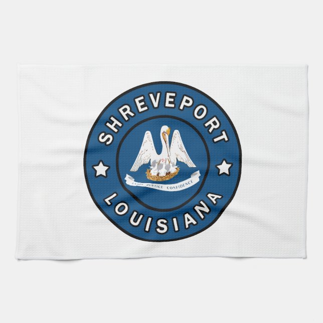 Shreveport Louisiana Tea Towel (Horizontal)