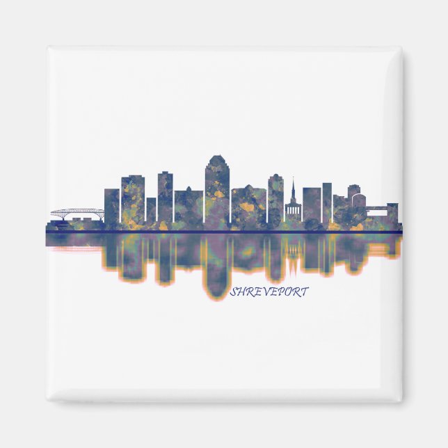Shreveport Skyline Magnet (Front)