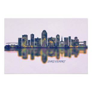 Shreveport Skyline Poster