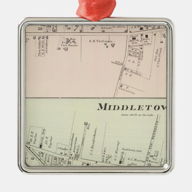 Shrewsbury Middletown, New Jersey Metal Ornament (Front)