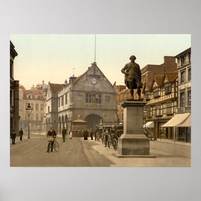 Shrewsbury Square, Shropshire, England Poster (Front)