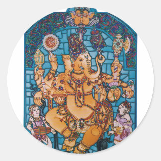 Shri Ganesh Classic Round Sticker
