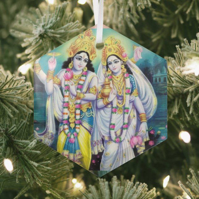 Shri Hari Vishnu  Glass Tree Decoration (Insitu)