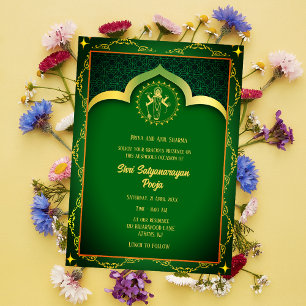 Shri Satyanarayan Pooja Hindu Invitation
