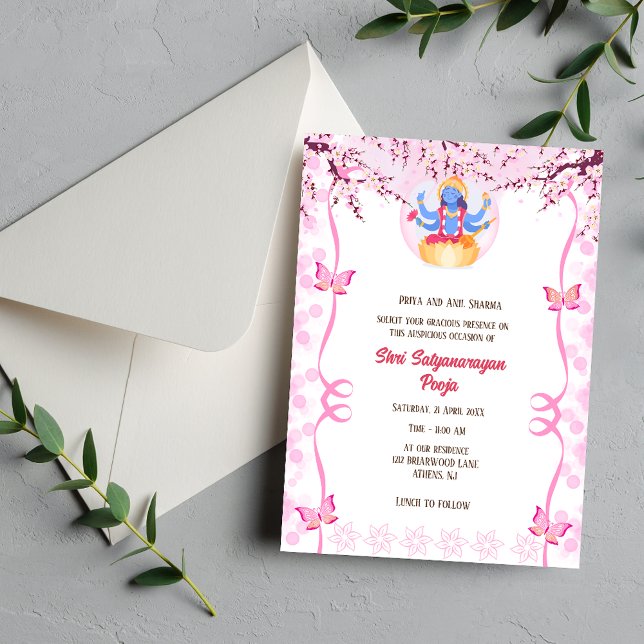 Shri Satyanarayan Pooja Hindu Invitation (Creator Uploaded)