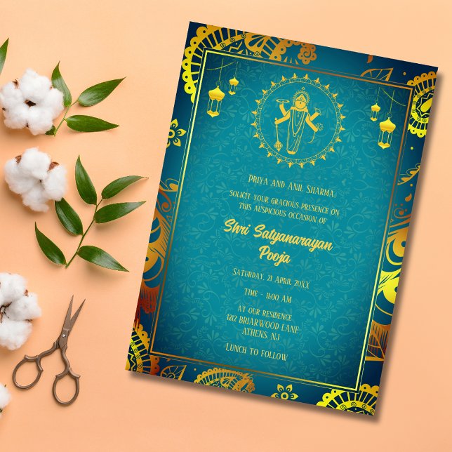 Shri Satyanarayan Pooja Hindu Invitation (Creator Uploaded)