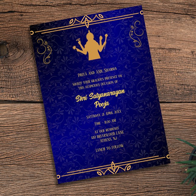 Shri Satyanarayan Pooja Hindu Invitation (Creator Uploaded)