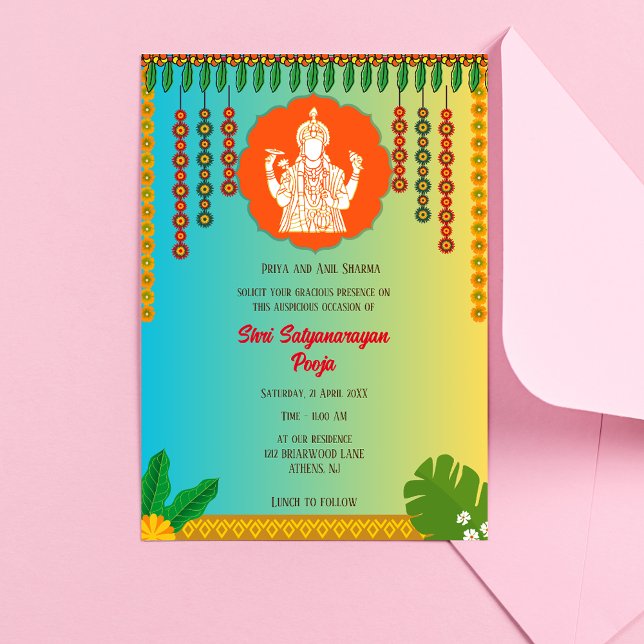 Shri Satyanarayan Pooja Hindu Invitation (Creator Uploaded)