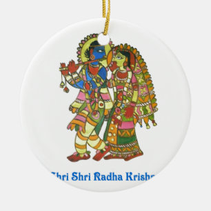 Shri Shri Radha Krishna Ceramic Tree Decoration