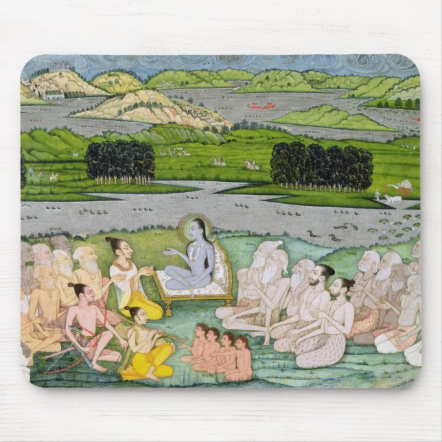 Shri Sukdevji preaching to a concourse of Sadhus, Mouse Pad (Front)