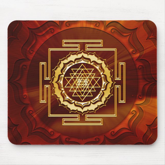 Shri Yantra - Cosmic Conductor of Energy Mouse Pad (Front)