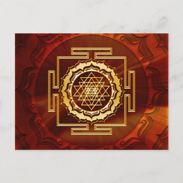 Shri Yantra - Cosmic Conductor of Energy Postcard (Front)
