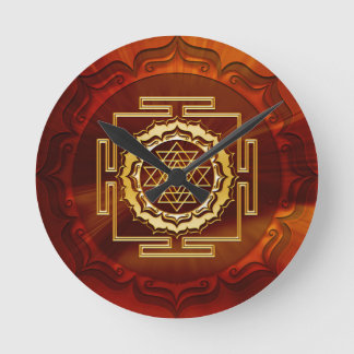 Shri Yantra - Cosmic Conductor of Energy Round Clock