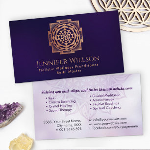 Shri Yantra - Sri yantra - Shri Chakra - Copper Business Card