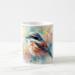 Shrike in Watercolor Harmony 010924AREF134 - Water Coffee Mug