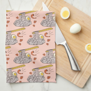 Shrimp and Egg Noodle Kitchen Towel