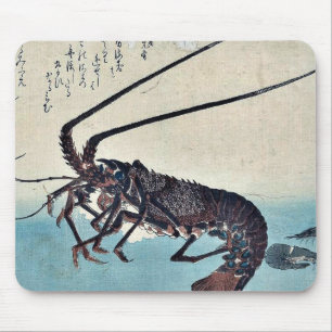 Shrimp and lobster by Ando, Hiroshige Ukiyoe Mouse Pad