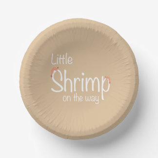 Shrimp baby shower paper plate