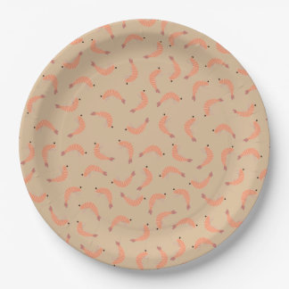 Shrimp baby shower paper plate