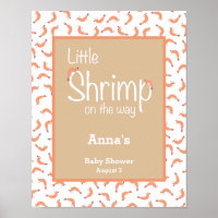Shrimp baby shower welcome