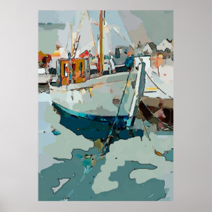 Shrimp Boat, abstract Poster