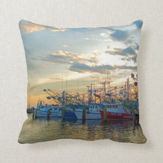 Shrimp Boat and Pelican Pillow