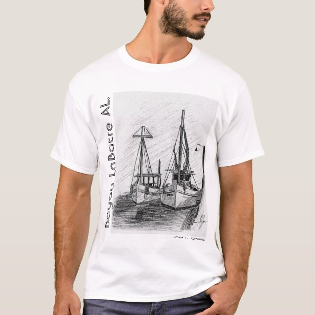 Shrimp Boats, Bayou LaBatre AL., John I. Jones T-Shirt (Front)