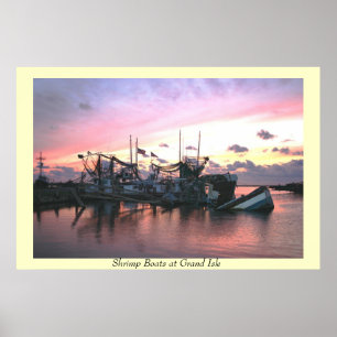 Shrimp Boats st Grand Isle Poster
