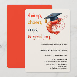 Shrimp Boil Graduation Party Invitation Seafood 